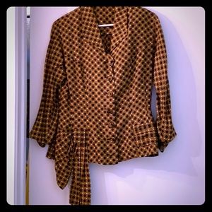 Vintage 1940s Fred A. Block designer button up top